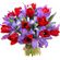 bouquet of tulips and irises. Qatar
